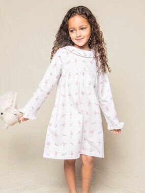 Petite Plume Girl's Twill Scarlett Nightgown in Sugar Plum Fairy